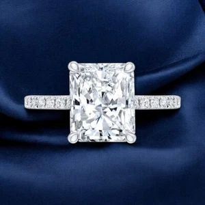 1.80 Ct Lab Grown Radiant Cut Diamond Engagement Ring 14K White Gold IGI - Picture 1 of 13