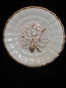 Antique Carl Tielsch Altwasser Germany Cabinet Plate Grape Leaves in Relief - Picture 1 of 7