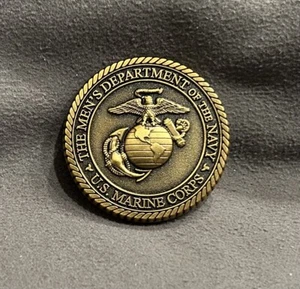 US Marine Corps Custom Bronze Challenge Coin "the Mens Department of the Navy" - Bild 1 von 11
