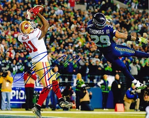 ANQUAN BOLDIN SAN FRANCISCO 49ERS ACTION SIGNED 8x10 - Picture 1 of 1