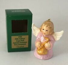 1980 Goebel Angel Bell Christmas Tree Ornament, Pink, 5th Edition, NEW