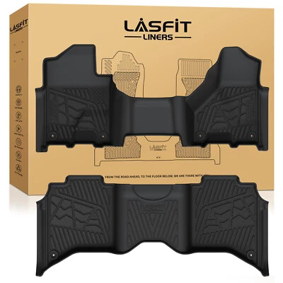 Floor Mats for 2019-2025 Ram 2500 / 3500 Crew Cab Custom TPE Waterproof Liners - Image 1 of 4