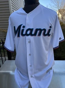 Majestic Miami Marlins Jalen Brinson Baseball Jersey Size Medium Men’s Stitched - Picture 1 of 10