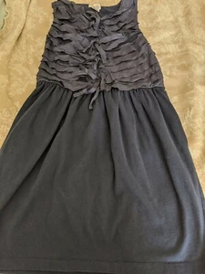 Crewcuts Girls Sz. 8 Navy silk blend dress. Classic, pretty - Picture 1 of 8