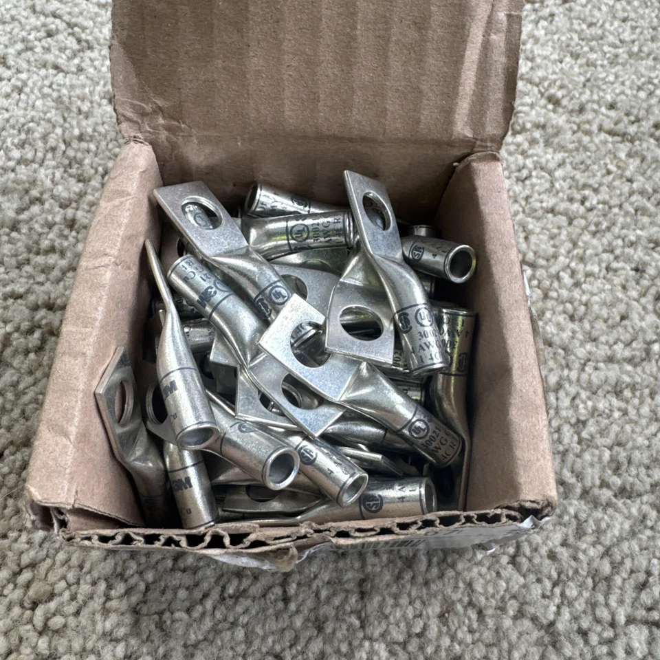 3M 30021 Copper Compression Lugs 4AWG (Qty 50) - Image 1 of 4