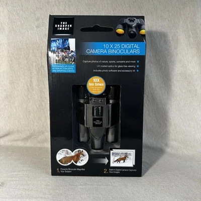 10x25 DIGITAL CAMERA BINOCULARS - THE SHARPE IMAGE UV COATED OPTICS MAGINIFY NIB - Image 1 of 4
