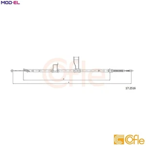 CABLE PULL PARKING BRAKE 17.2516 FOR HYUNDAI D3FA 1.1L G3LA 1.0L 3cyl i10 1.2L - Picture 1 of 11