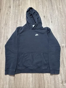 Nike Sportswear Club Fleece Hoodie BV3757-010 Black Youth Sz XL Factory Defect - Picture 1 of 7