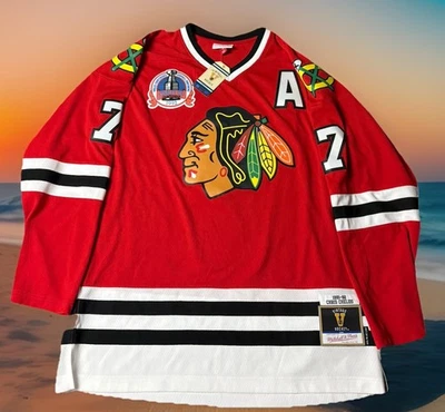 JERSEY MITCHELL & NESS CHICAGO BLACKHAWKS L CHRIS CHELIOS LÍNEA AZUL $200 ROJO Foto 1 de 4