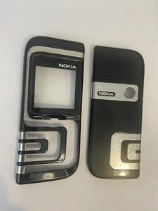 Nokia 7260 Matching Front & Rear Cover Set Original in Black & Silver *Fair Cond - Picture 1 of 3