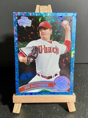 2011 Topps Diamond Aniversario Platino Diamante Azul/60 Joe Saunders RARO SP Foto 1 de 2