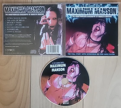 Maximum Manson by Marilyn Manson - 1999 Biography - Chrome Dreams CD - Image 1 of 3