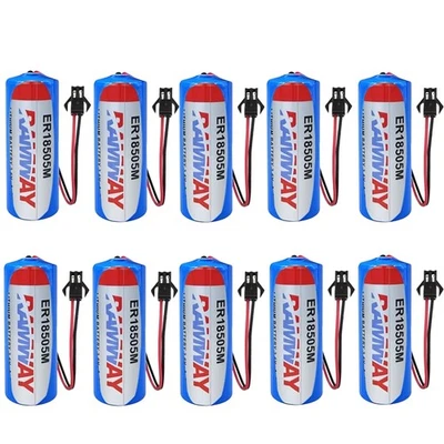 10PCS for Fanso ER18505M 3.6V A 3500mAh Non-rechargeable Battery with Black Plug - Image 1 of 3