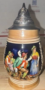 Beer Mug Stein 7” High Germany Bavarian, Numbered 3051 M R Made In Germany - Picture 1 of 13