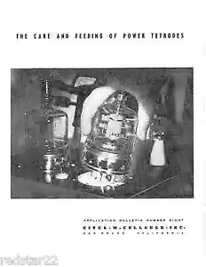 EIMAC - The Care and Feeding of Power Tetrodes on CD Easy to Read ! - Picture 1 of 3