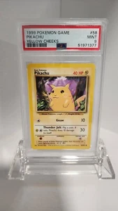 1999 Pokemon Game Pikachu #58 Yellow Cheeks PSA 9 MINT - Picture 1 of 2