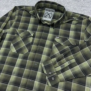Dixxon Flanellhemd Herren 3XL Recoil grün schwarz Druckknopf NEU 3X Large - Bild 1 von 9