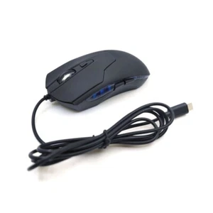 Type C USB C Mice Gaming Mouse Ergonomic Blue RGB Light 2400 DPI 6 Button - Picture 1 of 8