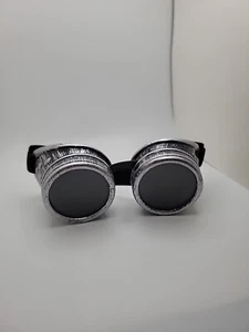 Vintage Victorian Steampunk Goggles Retro Glasses Gothic Punk Cosplay Silver - Picture 1 of 5