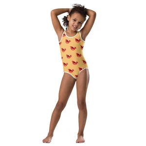 CM+Y - All-Over Print Kids Swimsuit - Yellow Bird - Picture 1 of 29