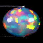 2.72 ct Terrific Oval Cabochon (14 x 11 mm) Ethiopian Flashing Rainbow Opal