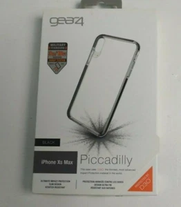 Gear4 Piccadilly Clear Case Impact Protection by D3O - iPhone Xs MAX - Black - Picture 1 of 1