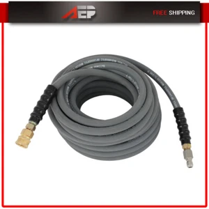 Pressure Washer Hose 3/8" 4000psi w/Quick Connects 100ft Gray 1 Warranty Year - Picture 1 of 6