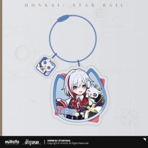 Ciondolo ufficiale Honkai Star Rail acrilico della serie Tiny Cat - Topazio - Foto 1 di 5