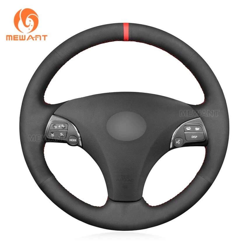 Cubierta de volante para Lexus GS350 Alcantara envoltura cuero fibra de carbono gamuza A Foto 1 de 4