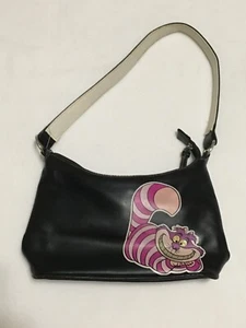 Disney Cheshire Cat - Alice In Wonderland Small Black Shoulder Bag Purse - Picture 1 of 4