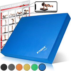 POWRX Balance Pad Gomma Piuma 48x38x6 cm Balance Board Trainer | Colore a scelta