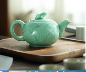 High-grade Fujian Longquan celadon teapot/Lotus pot 280ML - Picture 1 of 5