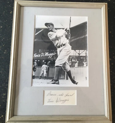 Vince DiMaggio,  Boston Bees Baseball Autographed 8x10 Praise The Lord Inscribed - Image 1 of 4