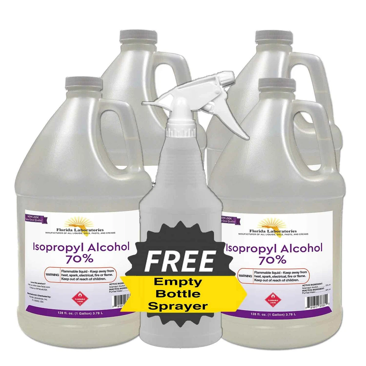 Concentrated Alcohol Isopropyl Alcohol 99% USP Grade - 2 Pack Gallon ...