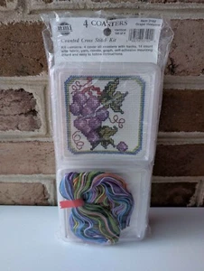 Kit de posavasos punto de cruz NMI - viñedo de uva #3102 - Imagen 1 de 3