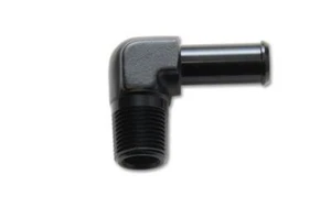 Vibrant 1/2 NPT to 5/8in Barb Straight Fitting 90 Deg Adapter - Aluminum - Picture 1 of 3