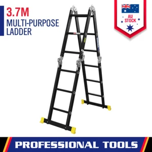 3.7M Multi Purpose Ladder Aluminium Folding Platform Extension Step 150Kg Au - Picture 1 of 14