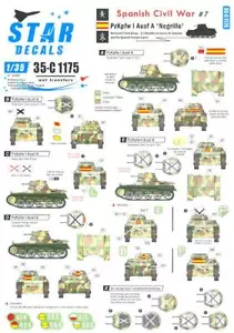 Star Decals 1/35 SPANISH CIVIL WAR #7 NEGRILLO PzKpfw I Negrillo Tanks - Picture 1 of 2