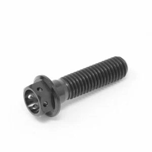 M8 x 30 brida hexagonal de titanio perno perforado tornillo bloqueo de carrera alambre paquetes negros - Imagen 1 de 10