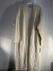 Ophelia Roe Women’s Cable cardigan 240 Color creamy Size Small  - Picture 1 of 9