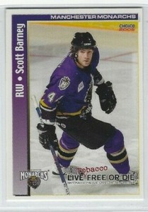 Scott Barney 2004-05 Manchester Monarchs (AHL) Tobacco Prevention