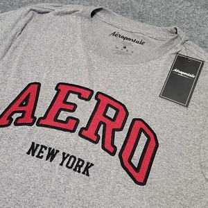 Aeropostale T-Shirt Men's L Stretch Cotton Blen Large AERO New York Logo NEW - Picture 1 of 8