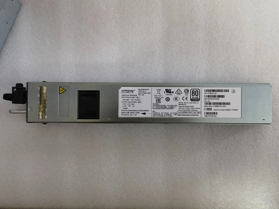 Cisco NXA-PAC-1100W-PI2 (Front-to-Back) Netzteil für N9K-C9336C getestet - Bild 1 von 3