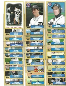 1987 TOPPS DETROIT TIGERS TEAM SET TRAMMELL MORRIS WHITAKER PARRISH - Picture 1 of 1