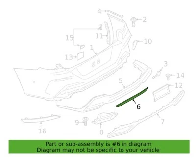 BMW M850i 2019-2023 parachoques trasero parrilla inferior moldura 51128075282 Foto 1 de 4