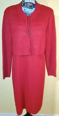 Red Sweater Dress Radcliffe By Sag Harbor Faux Jacket  - Изображение 1 из 4