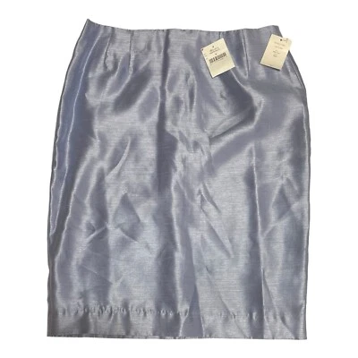 NUEVA Falda Signature By Larry Levine Periwinkle Talla 12 Foto 1 de 4