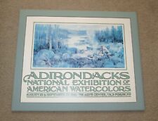 The Adirondacker Carlton Plummer Artist Signed 26 x 31.5 Watercolor Print 1992