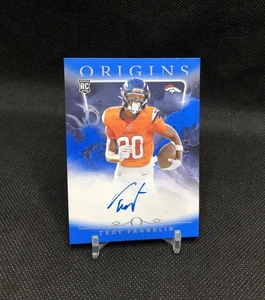 2024 Origins Troy Franklin ON CARD AUTO /49 BLUE SSP Rookie Card No. RAU-TFR 📈 - Picture 1 of 19