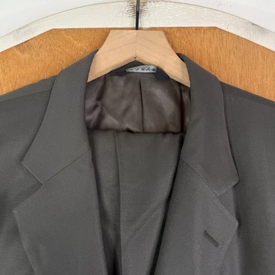 Jos A Bank Suit Mens 46R Green 2 Button 100% Wool Pants 42x27 Pleated Front - Image 1 of 4